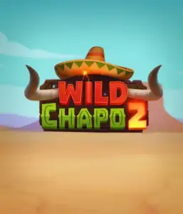 Embark on the colorful Mexican desert with Wild Chapo 2 slot by Relax Gaming, highlighting a whimsical bull wearing a sombrero set against a serene desert backdrop. This graphic portrays the charm and humor of the game, ideal for fans of animated adventure slots, offering a captivating play experience.